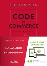Code commerce 2016 d'occasion  Corbeil-Essonnes