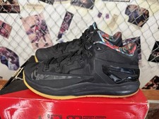 Tênis de basquete Nike LeBron 11 baixo preto goma masculino tamanho 10.5 642849-078 comprar usado  Enviando para Brazil