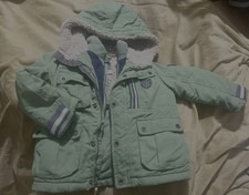 Jaqueta Oshkosh B Gosh Sherpa forrada de pele sintética infantil com capuz verde tamanho 4 comprar usado  Enviando para Brazil