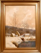 L, JENSEN! PAISAGEM DE INVERNO COM CASAS NO RIACHO comprar usado  Enviando para Brazil