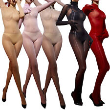 Macacão bodystocking feminino brilhante transparente corpo inteiro lingerie comprar usado  Enviando para Brazil