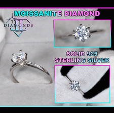Moissanite diamond solitaire for sale  LONDON