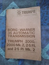 Triumph borg warner for sale  SOLIHULL