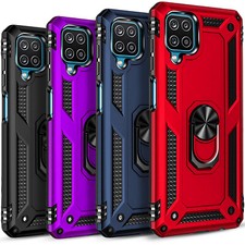 Capa telefone suporte anel + protetor de vidro temperado para Samsung Galaxy A12 comprar usado  Enviando para Brazil