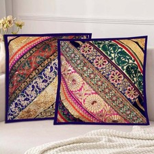 33% de desconto 16"-2 feito à mão patchwork étnico sofá travesseiro almofada capa sala de estar, usado comprar usado  Enviando para Brazil
