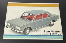 FIAT 125 1600 1967 BROCHURE PROSPEKT FOLDER na sprzedaż  PL