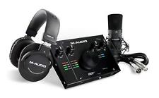M-Audio ~ Microfone condensador XLR e fones de ouvido de estúdio para gravação, usado comprar usado  Enviando para Brazil