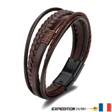 Bracelet homme cuir d'occasion  Saint-Denis