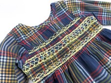 Vestido de manga comprida xadrez azul marinho frango rosa VGUC 2 comprar usado  Enviando para Brazil