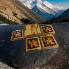 ÚNICO Juego de 4 montañas rusas de madera hechas a mano para gatos salvajes de la Universidad de Kentucky con soporte *ver* segunda mano  Embacar hacia Mexico