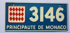 1953 WHEATIES Principaute De Monaco placa de licença de bicicleta de metal comprar usado  Enviando para Brazil