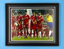 Foto assinada por Roberto Carlos emoldurada e certificado de autenticidade pôster Brasil futebol autografado comprar usado  Enviando para Brazil