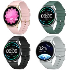 Smartwatch redondo compatível com Android tela sensível ao toque rastreador fitness IP68 comprar usado  Enviando para Brazil