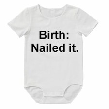 Birth Nailed It Boob Romper Custom Bodysuit Baby Funny Aunty Mum comprar usado Birth Nailed It Boob Romper Custom Bodysuit Baby Funny Aunty Mum comprar usado  Enviando para Brazil