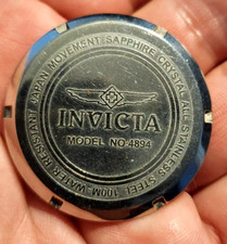 Invicta modelo nº 4894 relógio de pulso de aço inoxidável resistente à água peça de estojo de apoio comprar usado  Enviando para Brazil