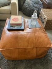 Genuine leather footstool for sale  TUNBRIDGE WELLS