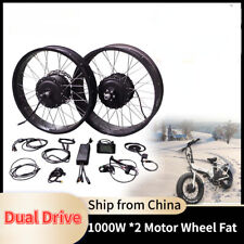 Usado, Kit de conversão 48V 2000W 20/26 polegadas cubo fatbike tração dupla roda de motor bicicleta elétrica gorda comprar usado  Enviando para Brazil