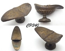 Usado, Lâmpada mágica antiga queimador de incenso gravado em bronze maciço Aladdin #CP340 comprar usado  Enviando para Brazil