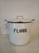 Vintage enamel flour for sale  UK
