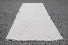 Usado, Tapete Kilim sólido turco de algodão branco feito à mão 4x10 pés para quarto boêmio comprar usado  Enviando para Brazil