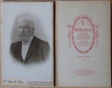 CdV Leipzig 1907: Honoriger Herr mit Bart, Max Taggeselle - datiert - Revers comprar usado  Enviando para Brazil