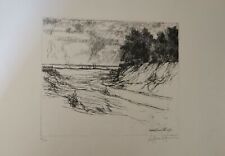 Litografia spiaggia lino usato  Roma