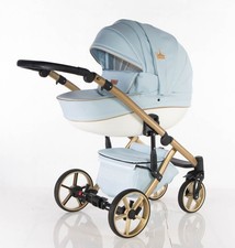 Używany, Navi - Hellblau Gold - 3in1 - Kinderwagen - Kajtex na sprzedaż  PL