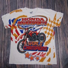 Camisa masculina Honda Powersports média 2023 CRF450R World Champions motocross corrida, usado comprar usado  Enviando para Brazil