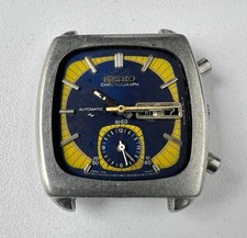 SEIKO 7016-5001 Relógio Cronógrafo Automático Vintage Masculino Mostrador Azul MONACO comprar usado  Enviando para Brazil