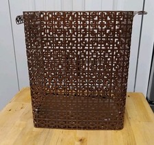 Usado, Cesto de lixo vintage meados do século bronze cesto de lixo comprar usado  Enviando para Brazil