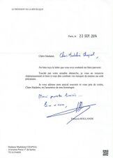 François HOLLANDE - Lettre signée avec apostille autographe, à M. Chapsal. 2014 comprar usado  Enviando para Brazil