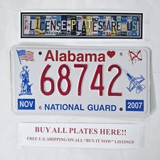 2007 alabama license for sale  North Stonington