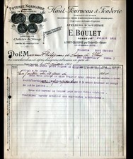 Usado, PONT-CHARDON / TICHEVILLE 61: USINE FONDERIE / POTERIE en fonte "E. BOULET" 1911 comprar usado  Enviando para Brazil