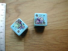 2 LIGHT BLUE MONSTERS DICES  / MASMORRA DUNGEON  OF ARCADIA QUEST G134 comprar usado  Enviando para Brazil
