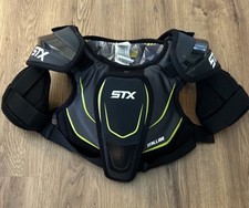 STX Stallion 200+ Lacrosse Almofadas de Ombro Ajustáveis no Peito Juvenil Médio NOCSAE, usado comprar usado  Enviando para Brazil