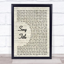 Song lyrics custom for sale  UK