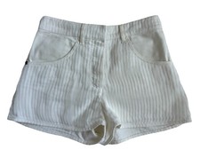 Shorts CHANEL branco marfim tamanho 28 texturizado casual chique algodão comprar usado  Enviando para Brazil