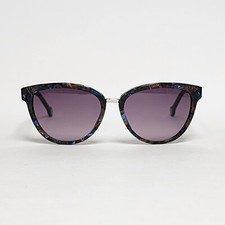 Usado, Óculos de sol feminino Carolina Herrera SHE688 padrão azul com lente gradiente violeta comprar usado  Enviando para Brazil