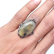 Usado, Joia de prata feita à mão com pedra preciosa de jaspe Newlite "8" comprar usado  Enviando para Brazil