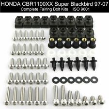 Kit de porcas de carroceria de parafusos de carenagem completos de aço inoxidável adequado para Honda CBR1100XX 1997-2007 comprar usado  Enviando para Brazil