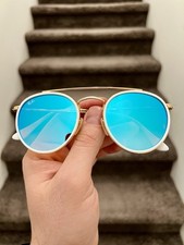 NOVO Óculos de Sol Ray-Ban Round Double Bridge RB3647N 51-22 - Dourado/Azul Flash comprar usado  Enviando para Brazil