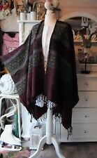 Poncho weinrot norwegermuster gebraucht kaufen  Weilerswist