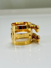Ligadura de saxofone alto original de pedra de madeira - folheada a ouro comprar usado  Enviando para Brazil