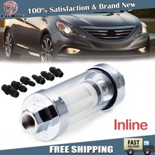Universal 1/4" 3/8" 5/16" encaixe de filtro de combustível gasolina reutilizável conjunto em linha lavável comprar usado  Enviando para Brazil