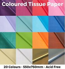 Papel tissue colorido - Alta qualidade e sem ácido - 500mm x 750mm - 20 cores comprar usado  Enviando para Brazil