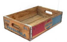 Caixa de madeira vintage PEPSI Cola PEPSI COLA M-479 1/2 litro estojo pop refrigerante transportador comprar usado  Enviando para Brazil