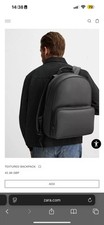 Black zara backpack for sale  LONDON