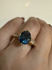 blue square london ring topaz for sale  San Francisco