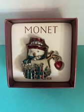 Monet enamel snowman for sale  Sacramento