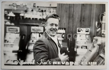 Cartão postal lembrança foto real Suave Man, Diamond Jim's Club Las Vegas c:1960 RPPC comprar usado  Enviando para Brazil